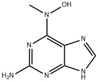 2-amino-N(6)-methyl-N(6)-hydroxyadenine 结构式