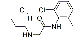 2-(butylamino)-N-(2-chloro-6-methylphenyl)acetamide monohydrochloride 结构式