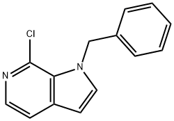 1-苄基-7-氯-1氢-吡咯[2,3-C]并吡啶 结构式