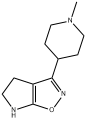 4H-Pyrrolo[3,2-d]isoxazole,5,6-dihydro-3-(1-methyl-4-piperidinyl)-(9CI) 结构式