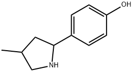 Phenol, 4-(4-methyl-2-pyrrolidinyl)- (9CI) 结构式