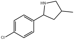 Pyrrolidine, 2-(4-chlorophenyl)-4-methyl- (9CI) 结构式