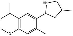 Pyrrolidine, 2-[4-methoxy-2-methyl-5-(1-methylethyl)phenyl]-4-methyl- (9CI) 结构式