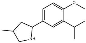 Pyrrolidine, 2-[4-methoxy-3-(1-methylethyl)phenyl]-4-methyl- (9CI) 结构式