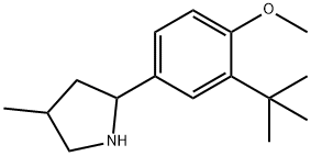 Pyrrolidine, 2-[3-(1,1-dimethylethyl)-4-methoxyphenyl]-4-methyl- (9CI) 结构式