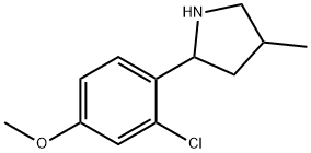 Pyrrolidine, 2-(2-chloro-4-methoxyphenyl)-4-methyl- (9CI) 结构式