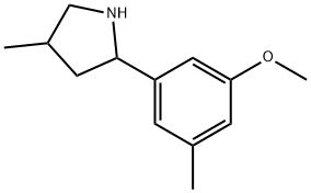 Pyrrolidine, 2-(3-methoxy-5-methylphenyl)-4-methyl- (9CI) 结构式