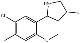 Pyrrolidine, 2-(5-chloro-2-methoxy-4-methylphenyl)-4-methyl- (9CI) 结构式