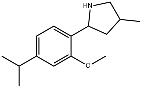 Pyrrolidine, 2-[2-methoxy-4-(1-methylethyl)phenyl]-4-methyl- (9CI) 结构式