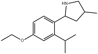 Pyrrolidine, 2-[4-ethoxy-2-(1-methylethyl)phenyl]-4-methyl- (9CI) 结构式