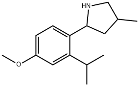 Pyrrolidine, 2-[4-methoxy-2-(1-methylethyl)phenyl]-4-methyl- (9CI) 结构式
