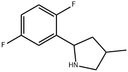 Pyrrolidine, 2-(2,5-difluorophenyl)-4-methyl- (9CI) 结构式