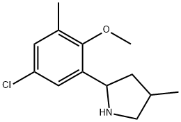 Pyrrolidine, 2-(5-chloro-2-methoxy-3-methylphenyl)-4-methyl- (9CI) 结构式