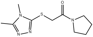 Pyrrolidine, 1-[[(4,5-dimethyl-4H-1,2,4-triazol-3-yl)thio]acetyl]- (9CI) 结构式