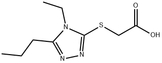 Acetic acid, [(4-ethyl-5-propyl-4H-1,2,4-triazol-3-yl)thio]- (9CI) 结构式