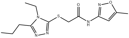 Acetamide, 2-[(4-ethyl-5-propyl-4H-1,2,4-triazol-3-yl)thio]-N-(5-methyl-3-isoxazolyl)- (9CI) 结构式
