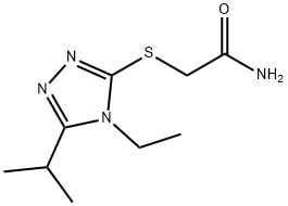 Acetamide, 2-[[4-ethyl-5-(1-methylethyl)-4H-1,2,4-triazol-3-yl]thio]- (9CI) 结构式