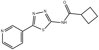 Cyclobutanecarboxamide, N-[5-(3-pyridinyl)-1,3,4-thiadiazol-2-yl]- (9CI) 结构式