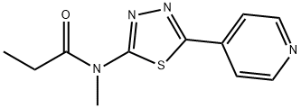 Propanamide, N-methyl-N-[5-(4-pyridinyl)-1,3,4-thiadiazol-2-yl]- (9CI) 结构式