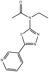 Acetamide, N-ethyl-N-[5-(3-pyridinyl)-1,3,4-thiadiazol-2-yl]- (9CI) 结构式