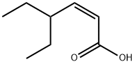 (Z)-4-ethylhex-2-enoic acid 结构式