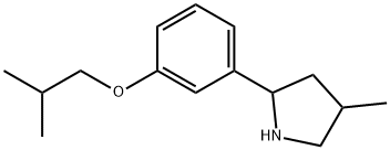 Pyrrolidine, 4-methyl-2-[3-(2-methylpropoxy)phenyl]- (9CI) 结构式