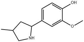 Phenol, 2-methoxy-4-(4-methyl-2-pyrrolidinyl)- (9CI) 结构式