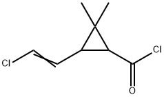 Cyclopropanecarbonyl chloride, 3-(2-chloroethenyl)-2,2-dimethyl- (9CI) 结构式