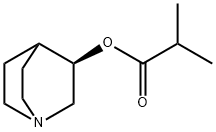 Propanoic acid, 2-methyl-, (3R)-1-azabicyclo[2.2.2]oct-3-yl ester (9CI) 结构式