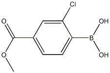 2-氯-4-(甲氧羰基)苯硼酸 结构式