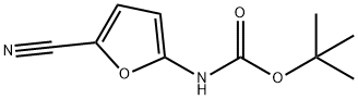 (5-氰基呋喃-2-基)氨基甲酸叔丁酯 结构式