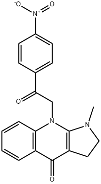 2,3,4,9-Tetrahydro-1-methyl-9-[2-(4-nitrophenyl)-2-oxoethyl]-1H-pyrrolo[2,3-b]quinolin-4-one 结构式