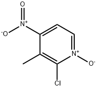 2-氯-3-甲基-4-硝基吡啶 1-氧化物 结构式