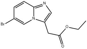 2-(6-溴H-咪唑并[1,2-A]吡啶-3-基)乙酸乙酯 结构式