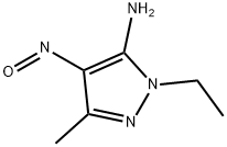 1H-Pyrazol-5-amine,  1-ethyl-3-methyl-4-nitroso- 结构式