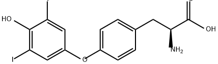 O-(4-hydroxy-3,5-diiodophenyl)-DL-tyrosine 结构式