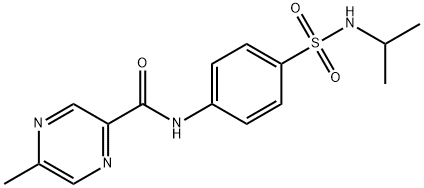 Pyrazinecarboxamide, 5-methyl-N-[4-[[(1-methylethyl)amino]sulfonyl]phenyl]- (9CI) 结构式