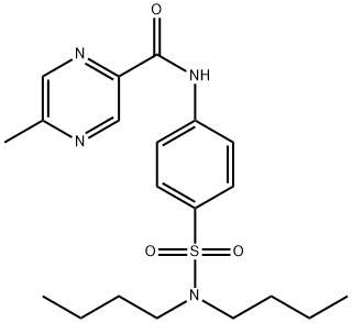 Pyrazinecarboxamide, N-[4-[(dibutylamino)sulfonyl]phenyl]-5-methyl- (9CI) 结构式