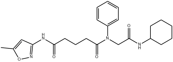 Pentanediamide, N-[2-(cyclohexylamino)-2-oxoethyl]-N-(5-methyl-3-isoxazolyl)-N-phenyl- (9CI) 结构式