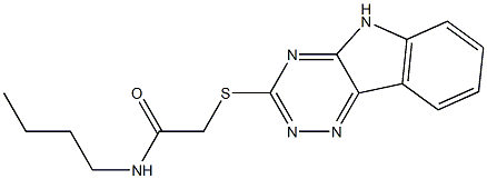 Acetamide, N-butyl-2-(2H-1,2,4-triazino[5,6-b]indol-3-ylthio)- (9CI) 结构式