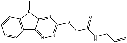 Acetamide, 2-[(5-methyl-5H-1,2,4-triazino[5,6-b]indol-3-yl)thio]-N-2-propenyl- (9CI) 结构式