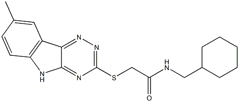 Acetamide, N-(cyclohexylmethyl)-2-[(8-methyl-2H-1,2,4-triazino[5,6-b]indol-3-yl)thio]- (9CI) 结构式