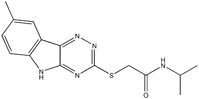 Acetamide, N-(1-methylethyl)-2-[(8-methyl-2H-1,2,4-triazino[5,6-b]indol-3-yl)thio]- (9CI) 结构式