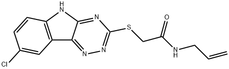 Acetamide, 2-[(8-chloro-2H-1,2,4-triazino[5,6-b]indol-3-yl)thio]-N-2-propenyl- (9CI) 结构式