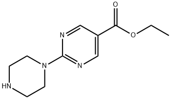 ETHYL 2-(PIPERAZIN-1-YL)PYRIMIDINE-5-CARBOXYLATE 结构式