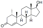 17beta-hydroxy-1alpha-methylandrost-4-ene-3-one 结构式