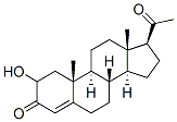 2-hydroxy-4-pregnene-3,20-dione 结构式