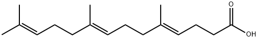 (4E,8E)-5,9,13-三甲基-4,8,12-十四碳三烯酸 结构式