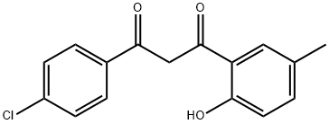 1-(4-CHLOROPHENYL)-3-(2-HYDROXY-5-METHYLPHENYL)PROPANE-1,3-DIONE 结构式