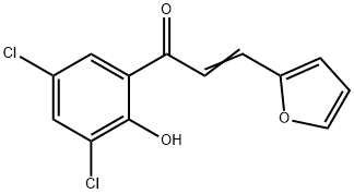 1-(3,5-DICHLORO-2-HYDROXYPHENYL)-3-(2-FURYL)PROP-2-EN-1-ONE 结构式